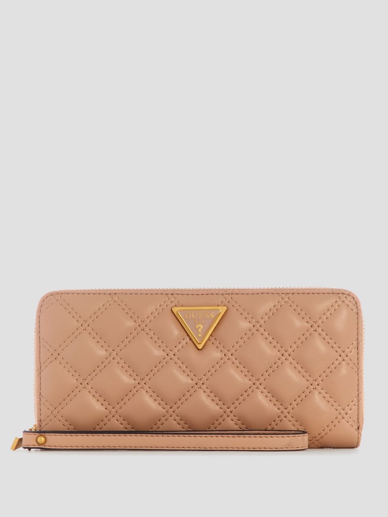 Guess Giully Large Zip-Around Wallet - Beige Overflow Guess Giully Large Zip-Around Wallet - Beige Overflow