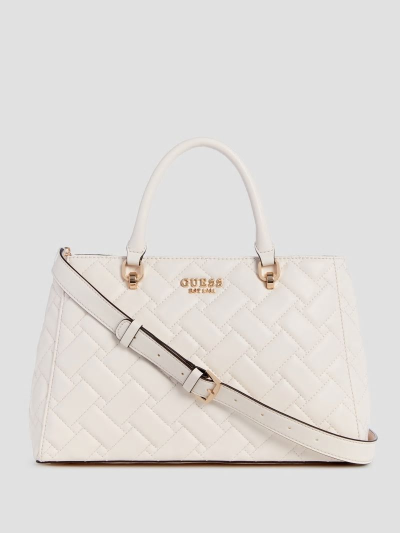 Guess Alanna Girlfriend Satchel - Ivory Guess Alanna Girlfriend Satchel - Ivory