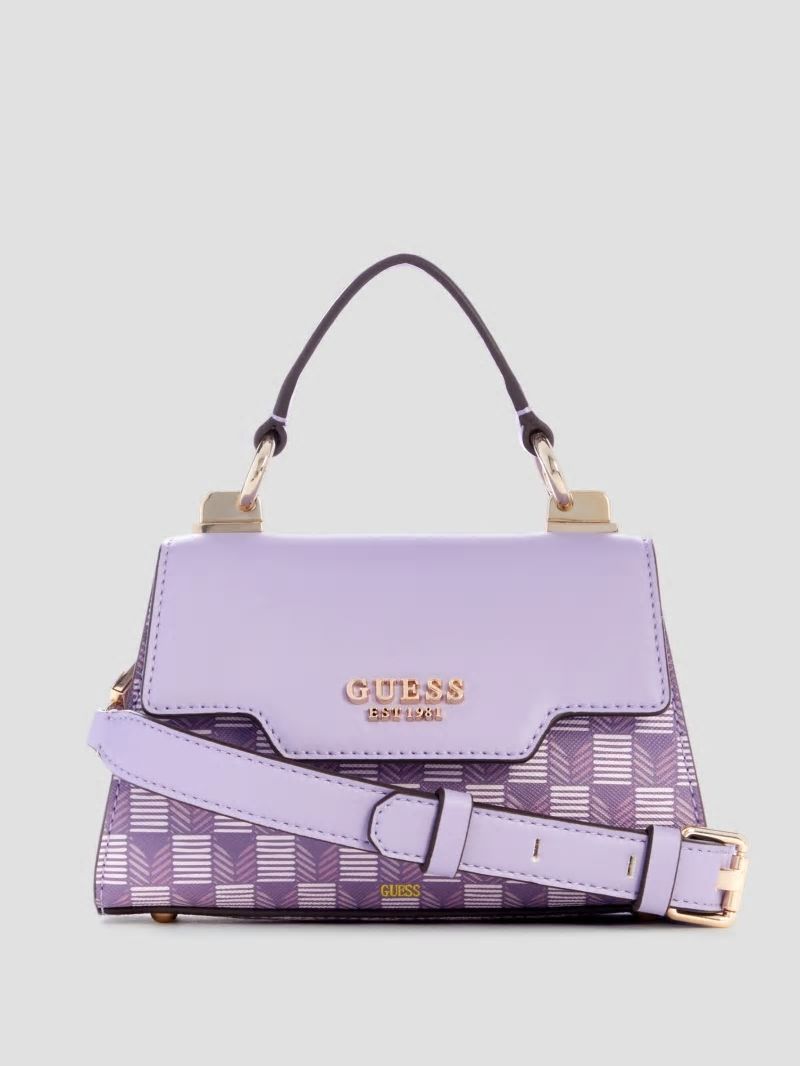 Guess Hallie Mini Fold-Over Flap Bag - Lilac Guess Hallie Mini Fold-Over Flap Bag - Lilac