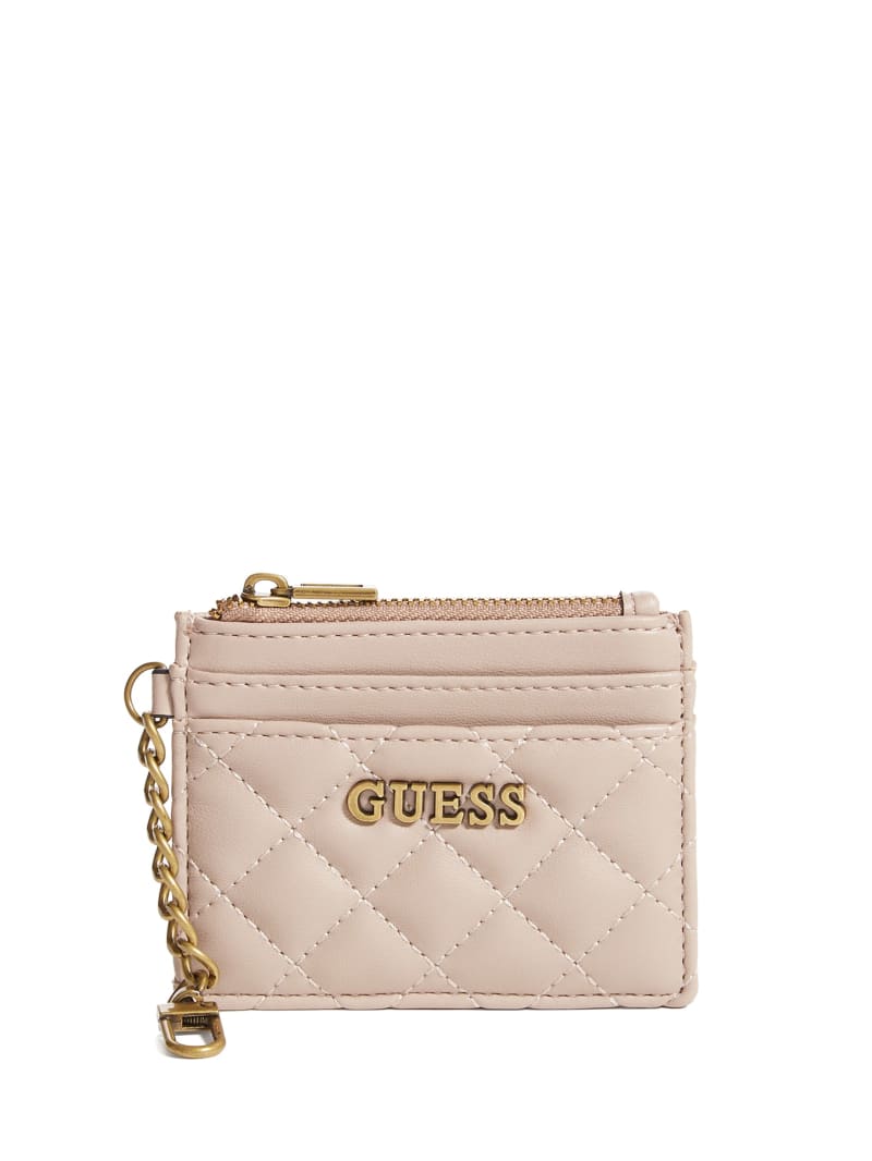 Guess Quilted Card Holder - Tan Guess Quilted Card Holder - Tan