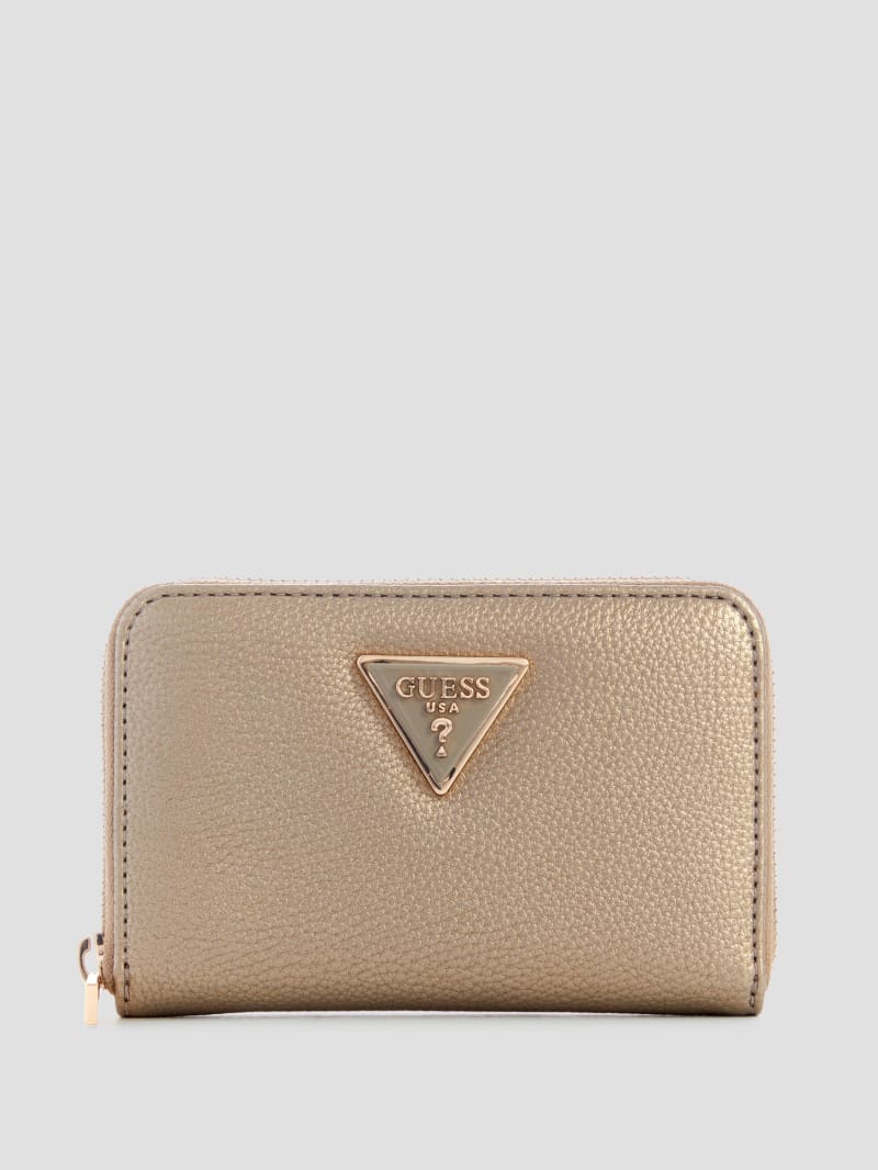 Guess Meridian Medium Zip-Around Wallet - Pewter Guess Meridian Medium Zip-Around Wallet - Pewter