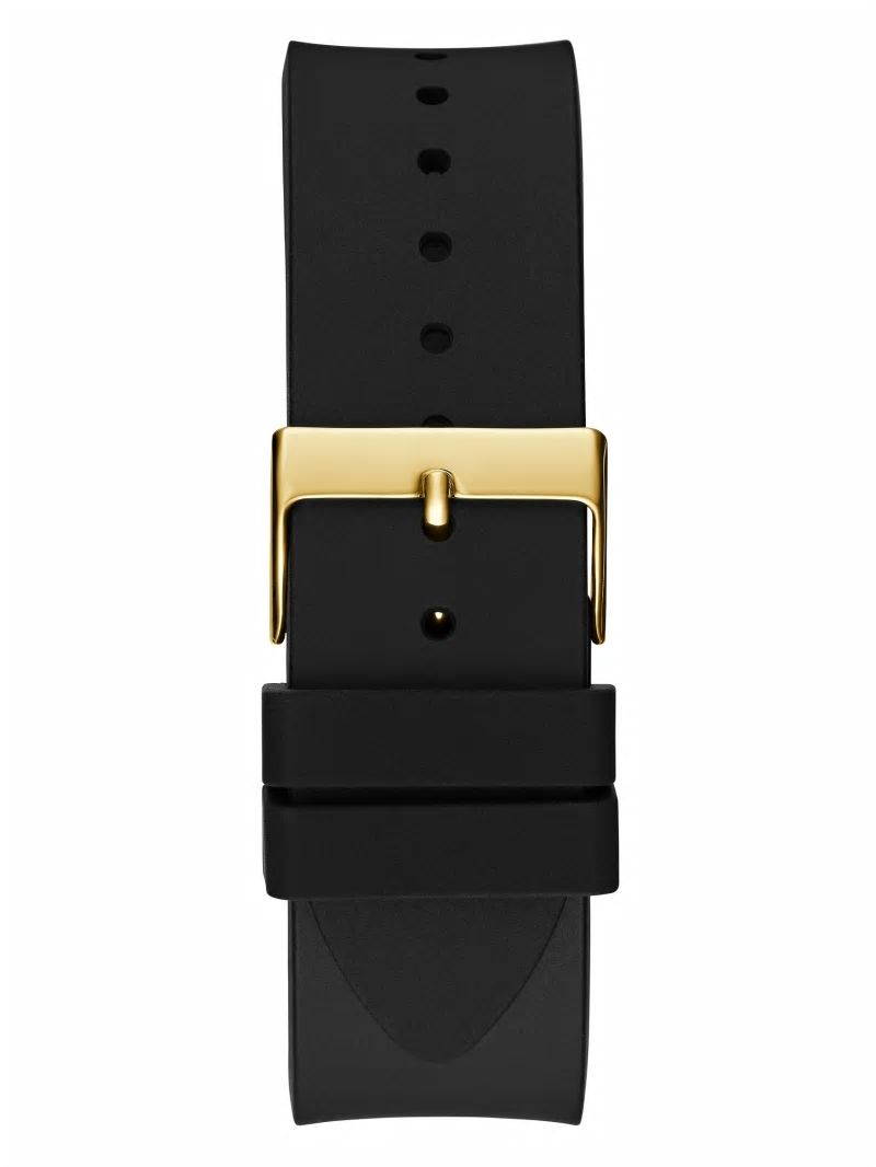 Guess Gold-Tone and Black Printed G-Cube Analog Watch - Black Guess Gold-Tone and Black Printed G-Cube Analog Watch - Black