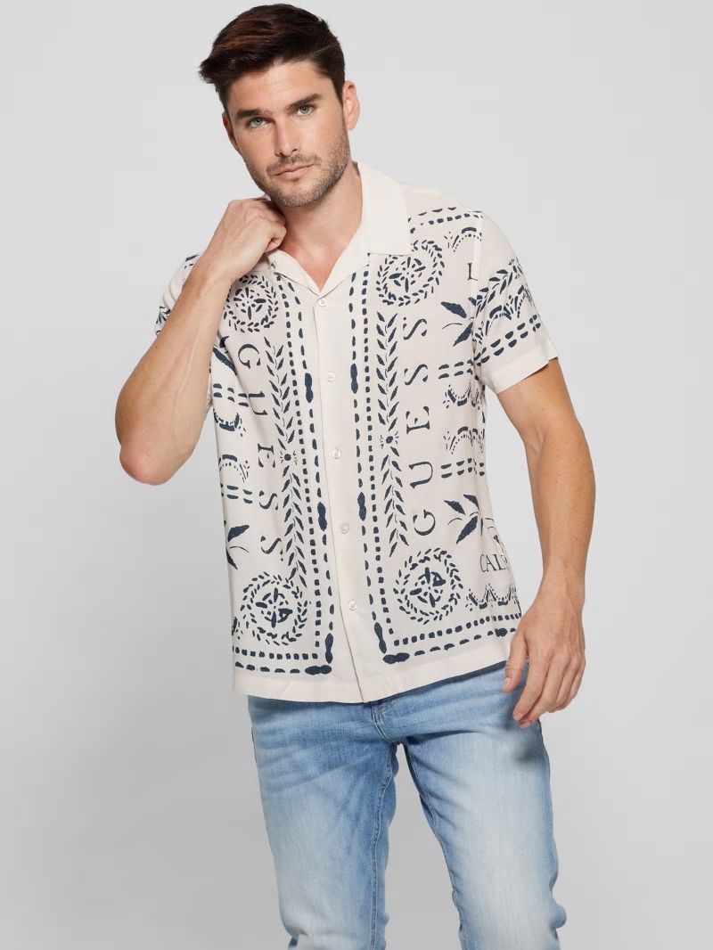 Guess Eco Rayon GUESS Tribe Shirt - Guess Tribe Guess Eco Rayon GUESS Tribe Shirt - Guess Tribe