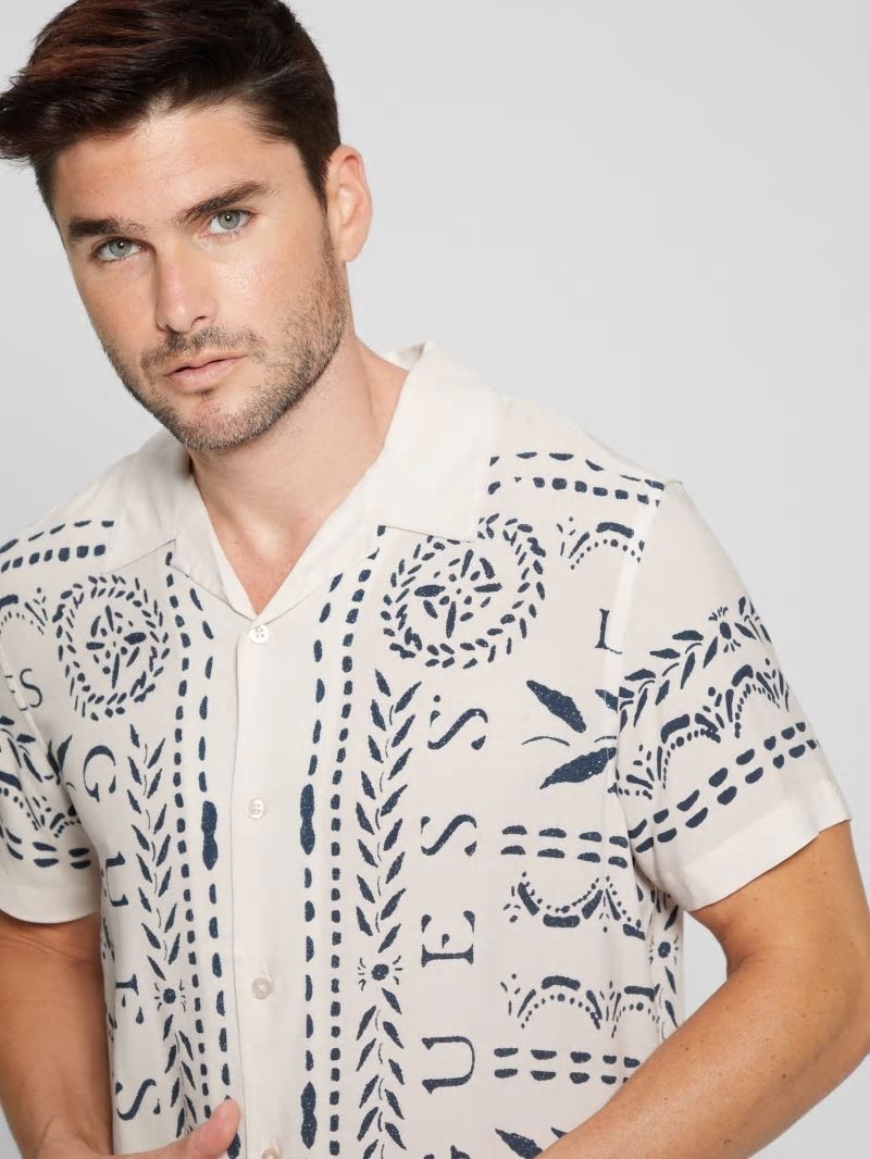 Guess Eco Rayon GUESS Tribe Shirt - Guess Tribe Guess Eco Rayon GUESS Tribe Shirt - Guess Tribe