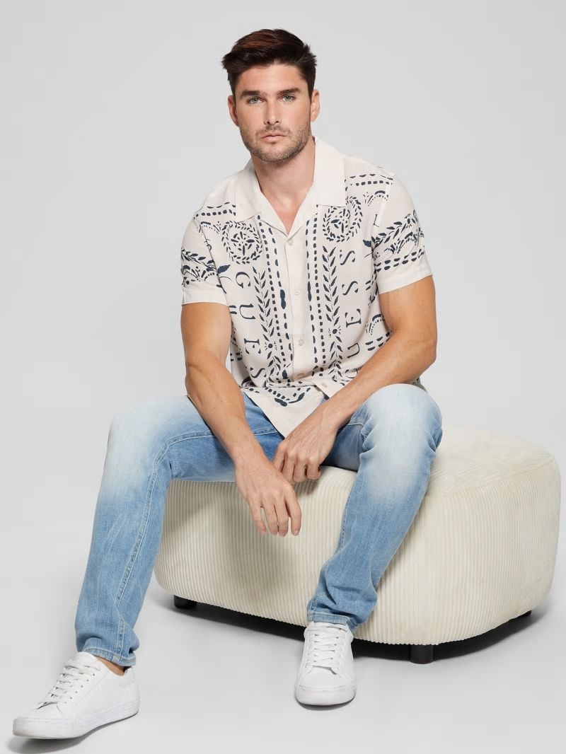 Guess Eco Rayon GUESS Tribe Shirt - Guess Tribe Guess Eco Rayon GUESS Tribe Shirt - Guess Tribe