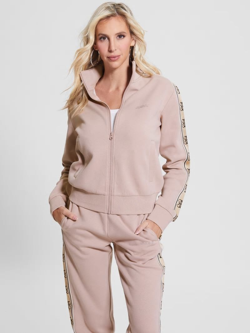 Guess Eco Britney Logo Tape Jacket - Posh Taupe Guess Eco Britney Logo Tape Jacket - Posh Taupe