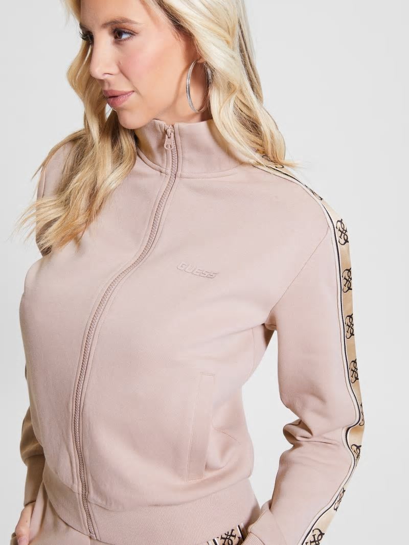 Guess Eco Britney Logo Tape Jacket - Posh Taupe Guess Eco Britney Logo Tape Jacket - Posh Taupe