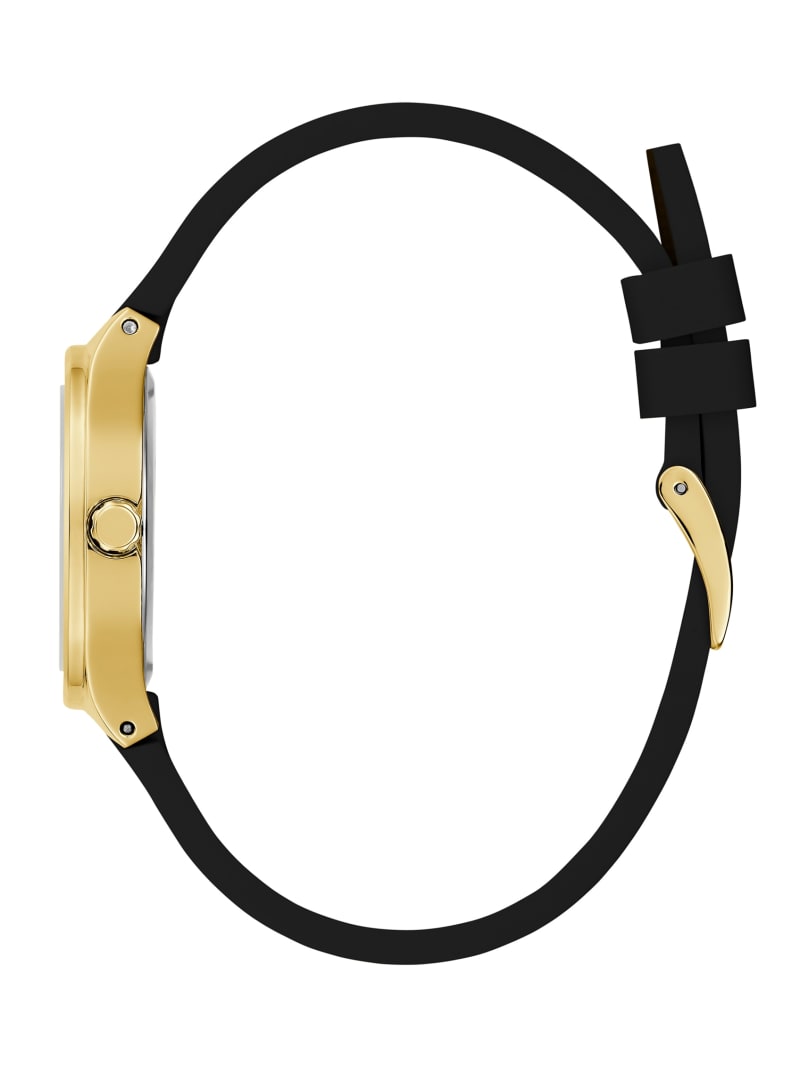 Guess Two-Tone Silicon Analog Watch - Black Guess Two-Tone Silicon Analog Watch - Black