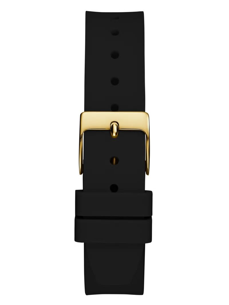 Guess Two-Tone Silicon Analog Watch - Black Guess Two-Tone Silicon Analog Watch - Black