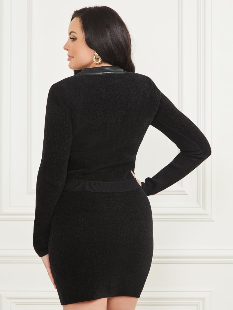 Guess Gio Zip Sweater Jacket - Black Guess Gio Zip Sweater Jacket - Black