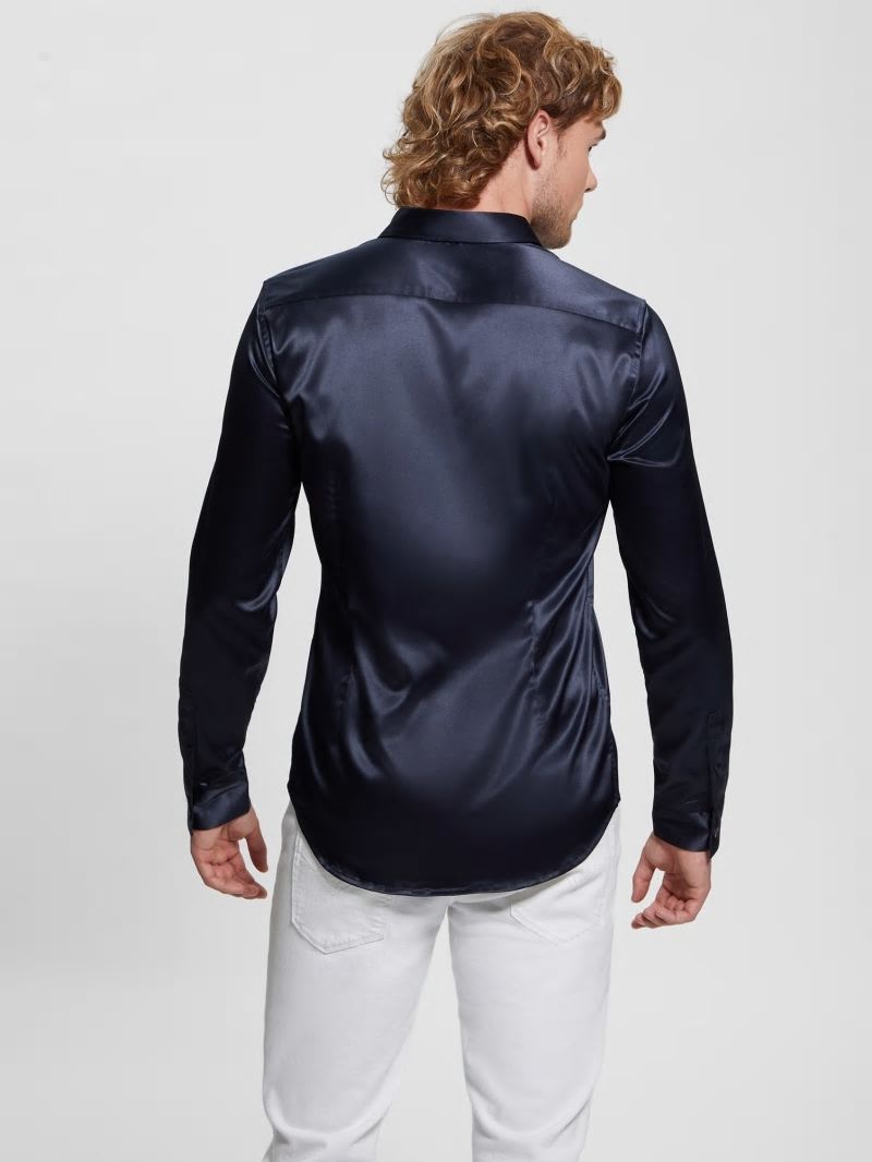 Guess Long-Sleeve Regal Shirt - Bleu éLéGant Guess Long-Sleeve Regal Shirt - Bleu éLéGant