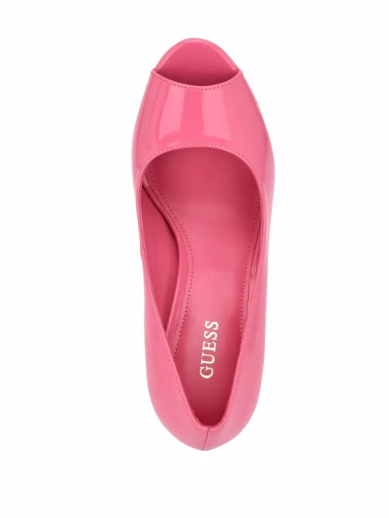 Guess Cacei Peep-Toe Stiletto Heels - Medium Pink Guess Cacei Peep-Toe Stiletto Heels - Medium Pink