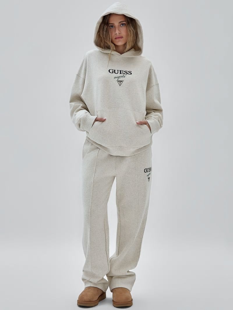 Guess GUESS Originals Eco Heather Logo Hoodie - Eli Aged Heather Guess GUESS Originals Eco Heather Logo Hoodie - Eli Aged Heather