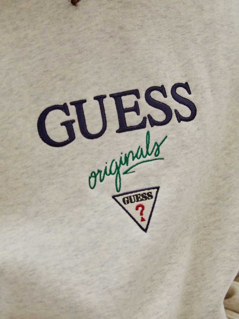 Guess GUESS Originals Eco Heather Logo Hoodie - Eli Aged Heather Guess GUESS Originals Eco Heather Logo Hoodie - Eli Aged Heather