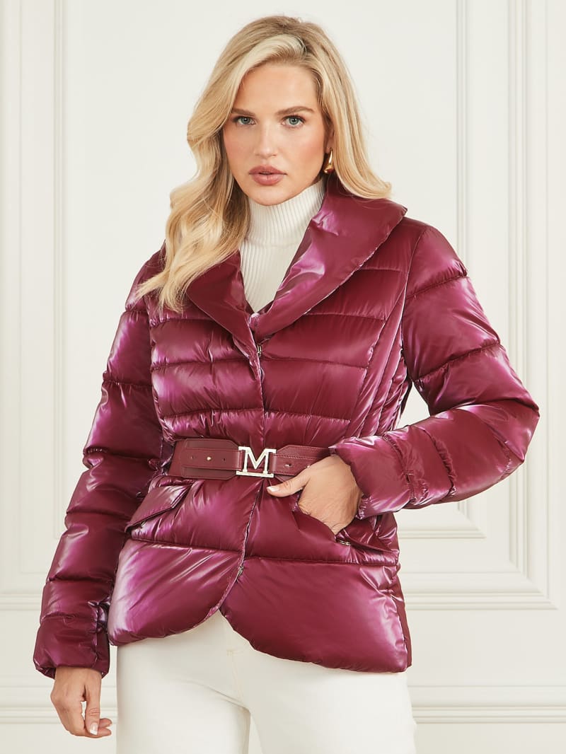 Guess Nausicaa Puffer Jacket - Purple Petal Multi Guess Nausicaa Puffer Jacket - Purple Petal Multi