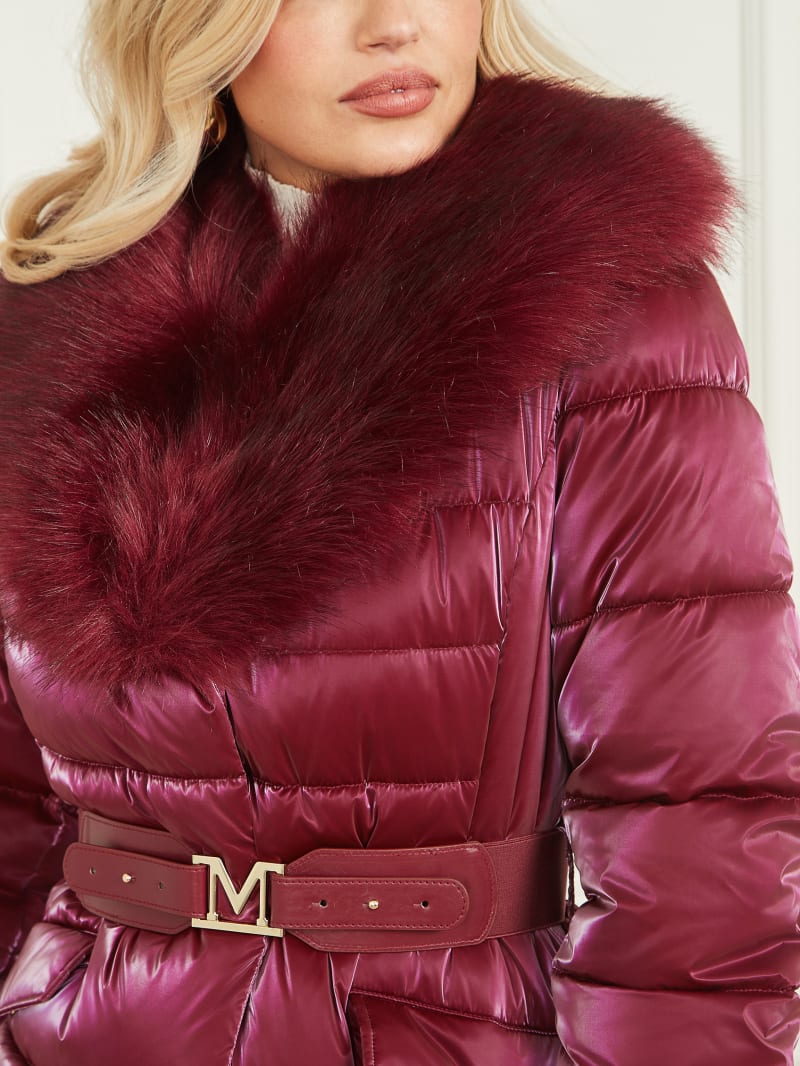 Guess Nausicaa Puffer Jacket - Purple Petal Multi Guess Nausicaa Puffer Jacket - Purple Petal Multi