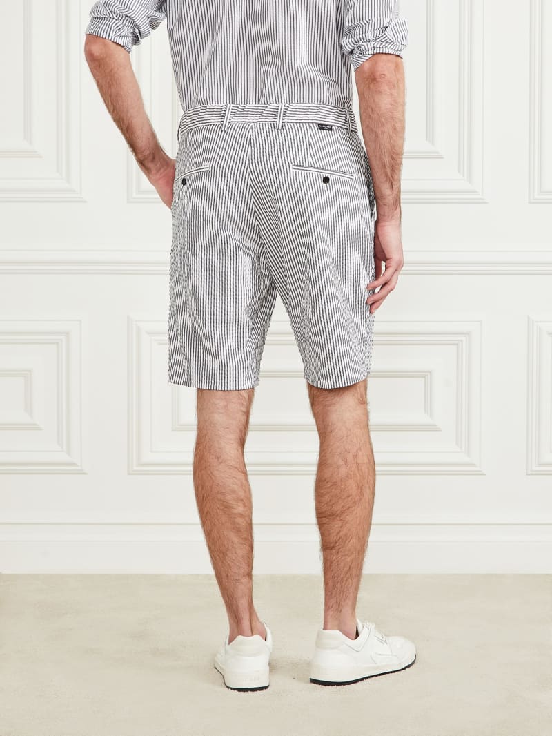 Guess Capri Short - White/Navy Stripes Guess Capri Short - White/Navy Stripes