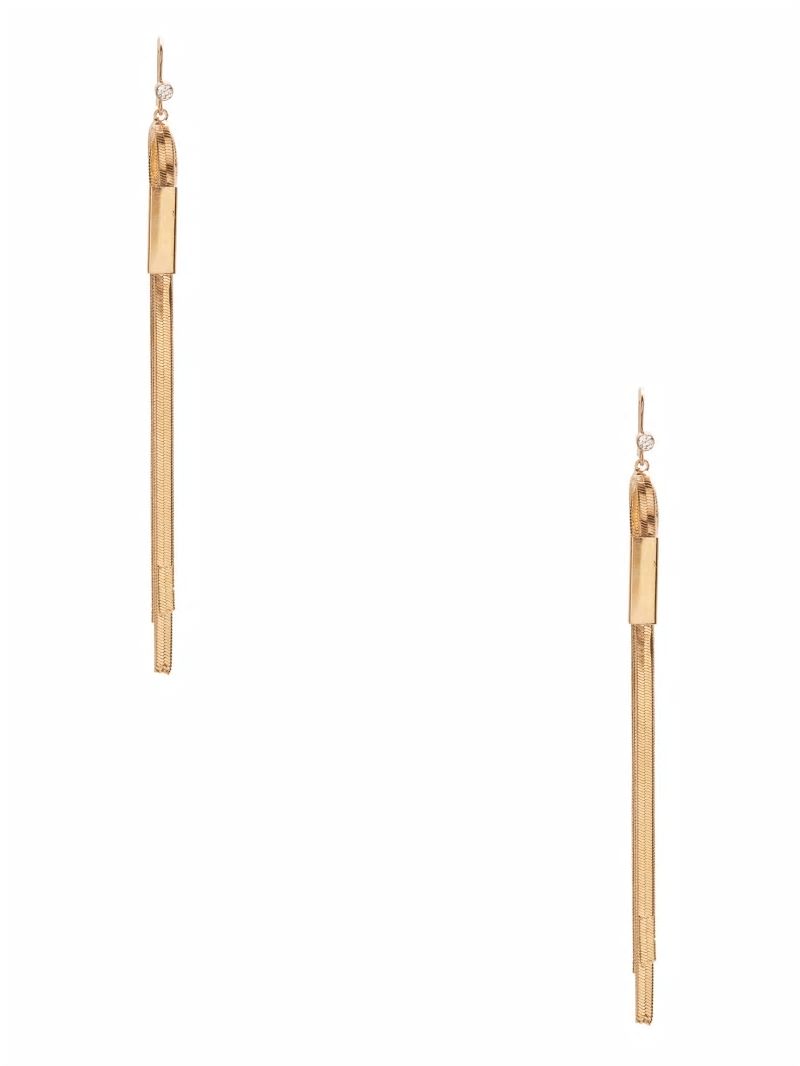 Guess Gold-Tone Snake Chain Linear Earrings - Gold Guess Gold-Tone Snake Chain Linear Earrings - Gold