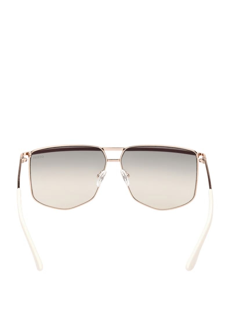 Guess Metal Brow Bar Geometric Sunglasses - Black Guess Metal Brow Bar Geometric Sunglasses - Black