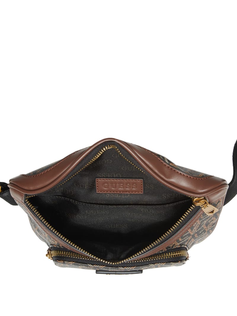 Guess Ederlo Compact Belt Bag - Black Floral Print Guess Ederlo Compact Belt Bag - Black Floral Print