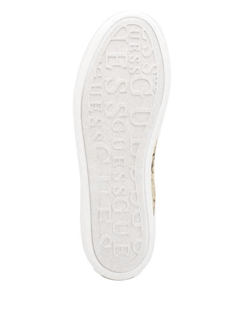 Guess Giaa Logo Print Low-Top Sneakers - Medium Brown Guess Giaa Logo Print Low-Top Sneakers - Medium Brown