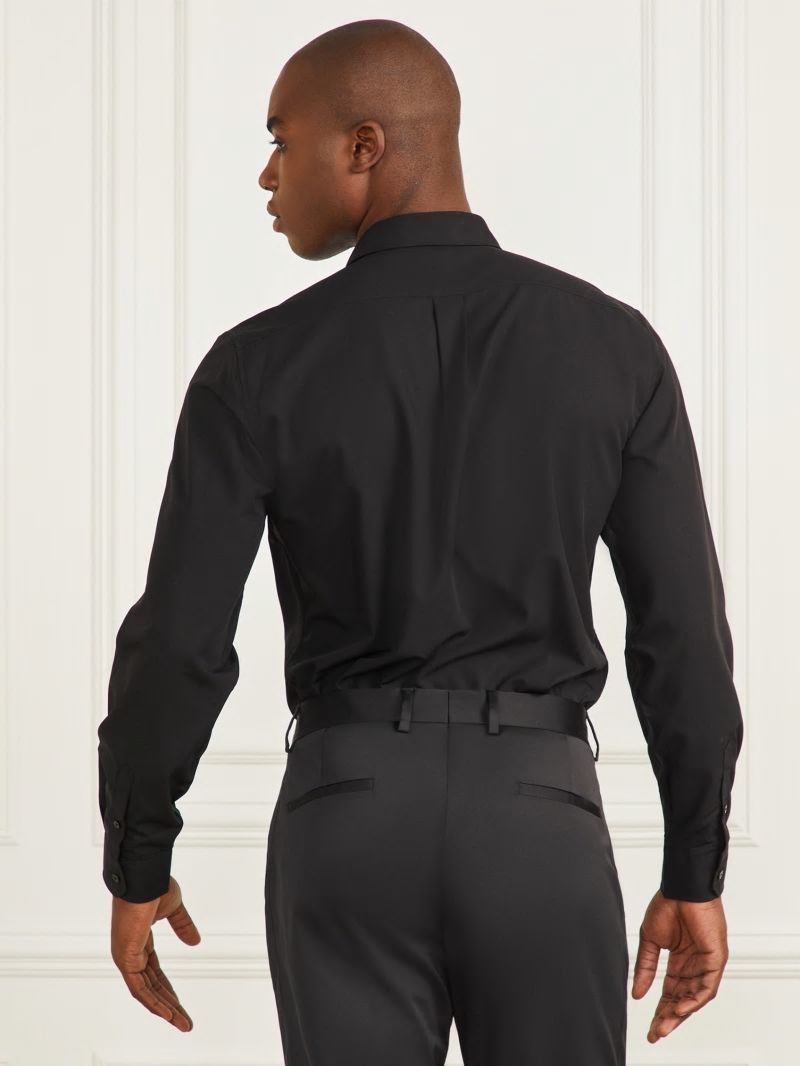 Guess Jacob Notched Cuff Shirt - Black Guess Jacob Notched Cuff Shirt - Black