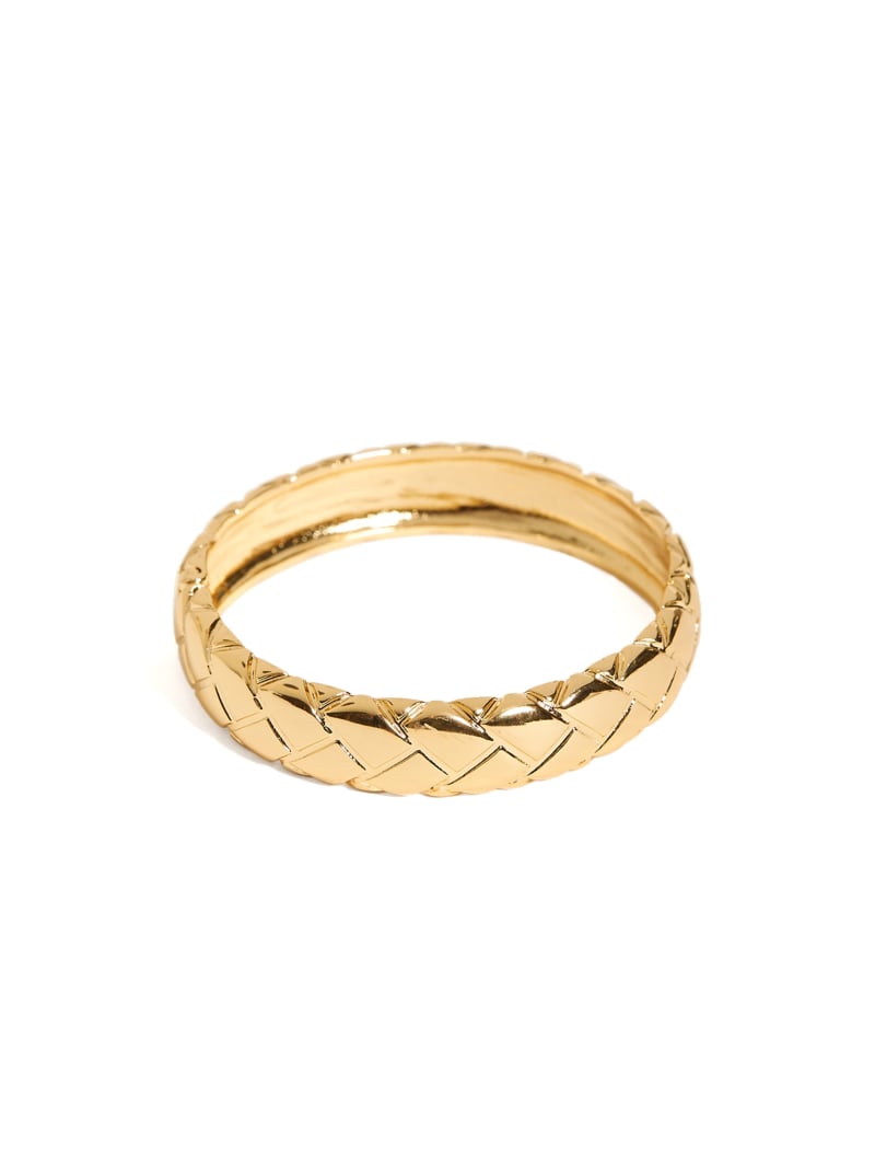 Guess Gold-Tone Woven Texture Bangle - Silver/Gold Guess Gold-Tone Woven Texture Bangle - Silver/Gold
