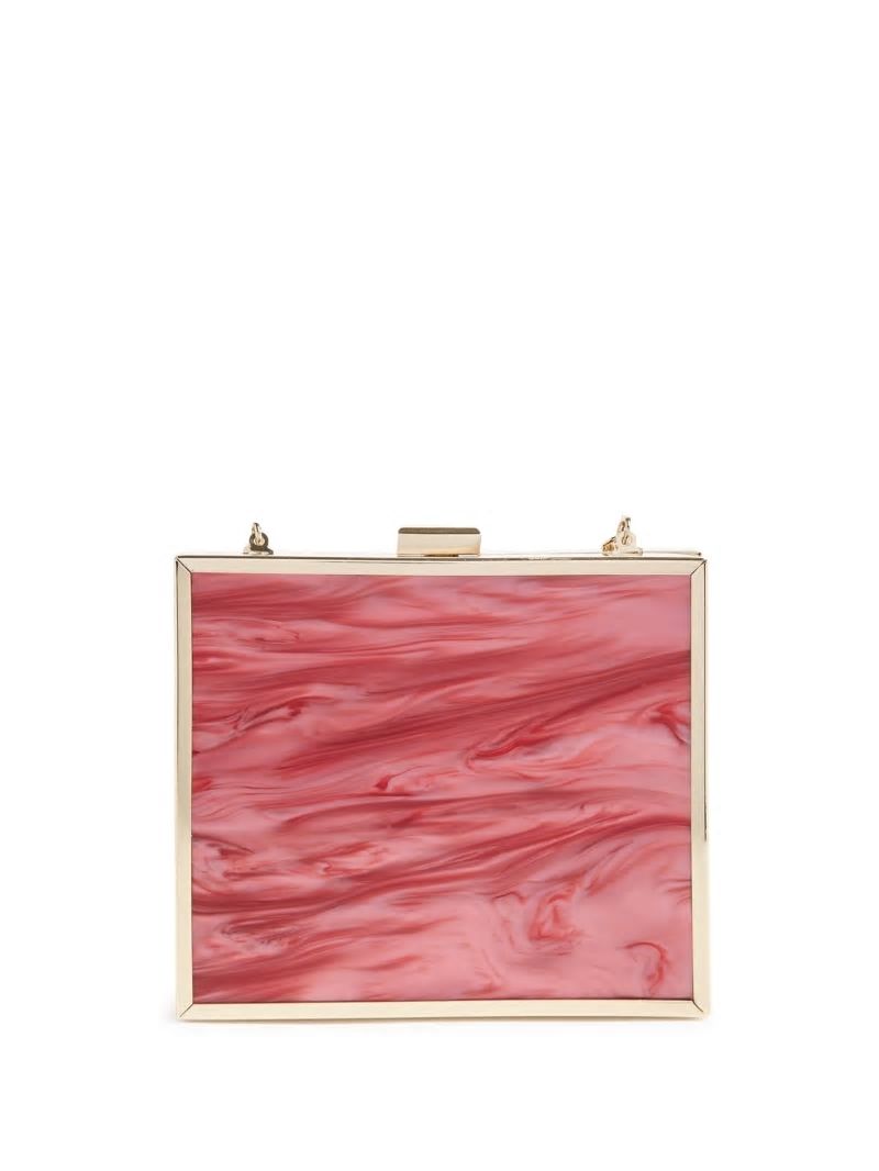 Guess Sutton Box Clutch - Red Guess Sutton Box Clutch - Red