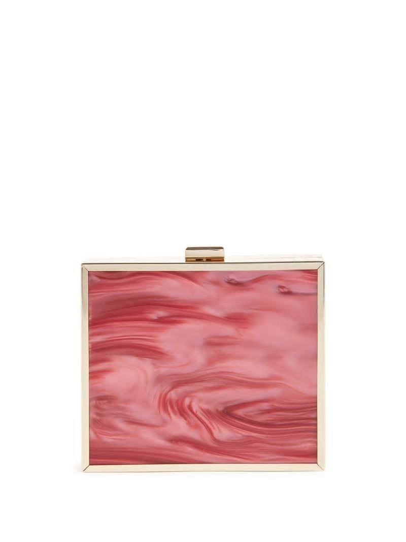 Guess Sutton Box Clutch - Red Guess Sutton Box Clutch - Red
