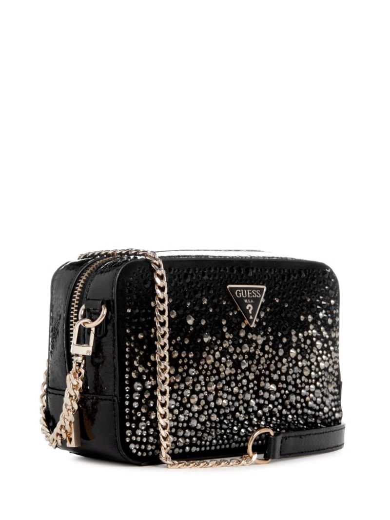 Guess Lua Rhinestone Mini Crossbody - Black Guess Lua Rhinestone Mini Crossbody - Black