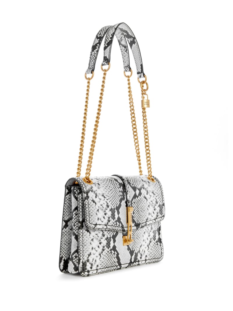 Guess James Python Convertible Bag - White Guess James Python Convertible Bag - White