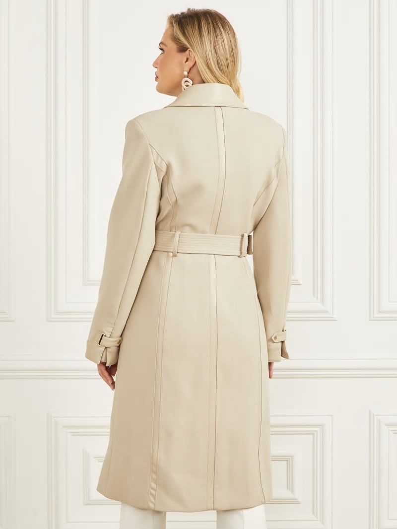 Guess Maddy Trench Coat - Natural Siena Multi Guess Maddy Trench Coat - Natural Siena Multi