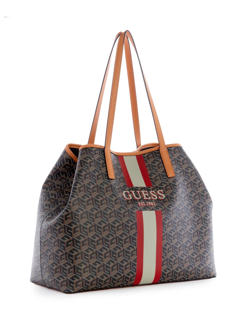 Guess Vikky Large Tote - Black Gold Guess Vikky Large Tote - Black Gold