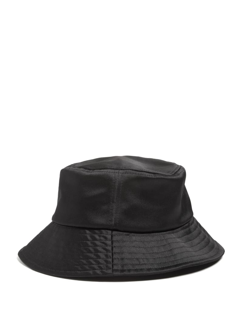 Guess Satin Bucket Hat - Black Floral Print Guess Satin Bucket Hat - Black Floral Print