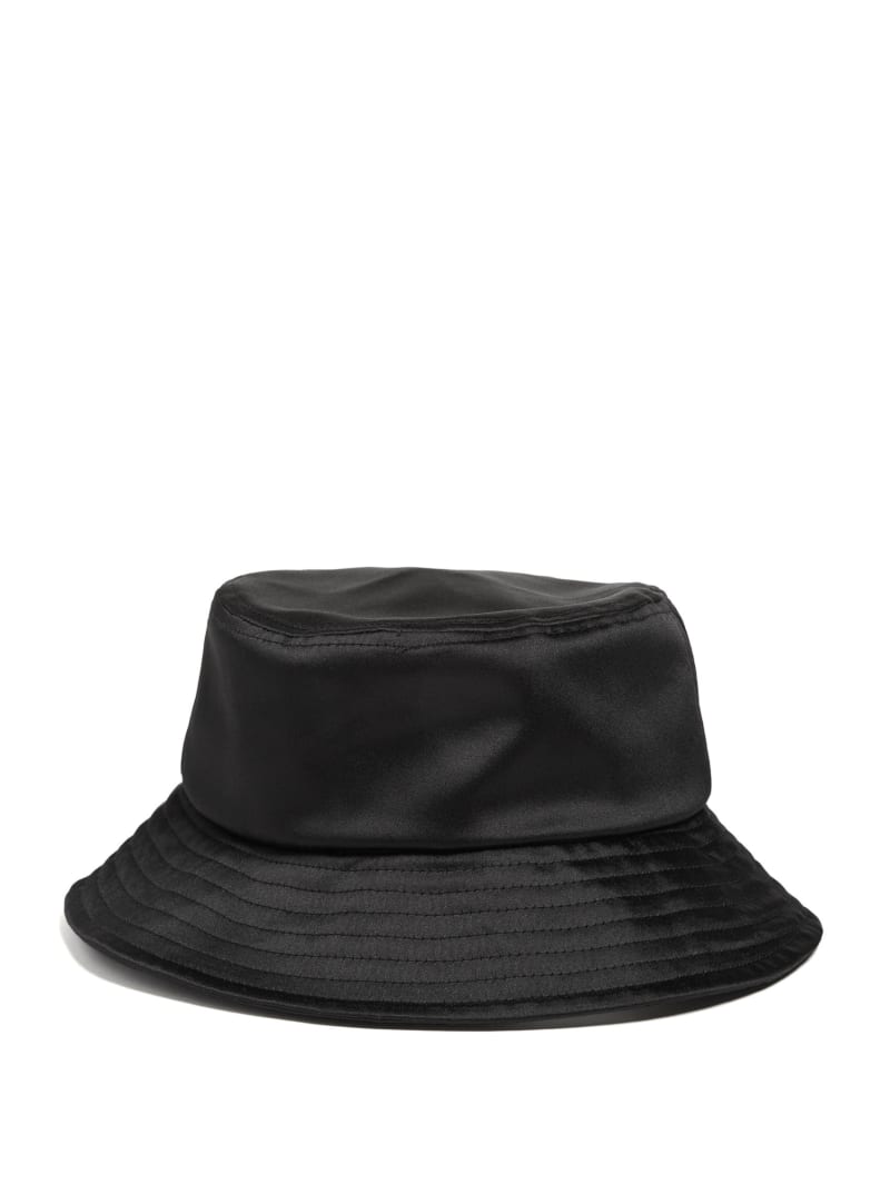 Guess Satin Bucket Hat - Black Floral Print Guess Satin Bucket Hat - Black Floral Print