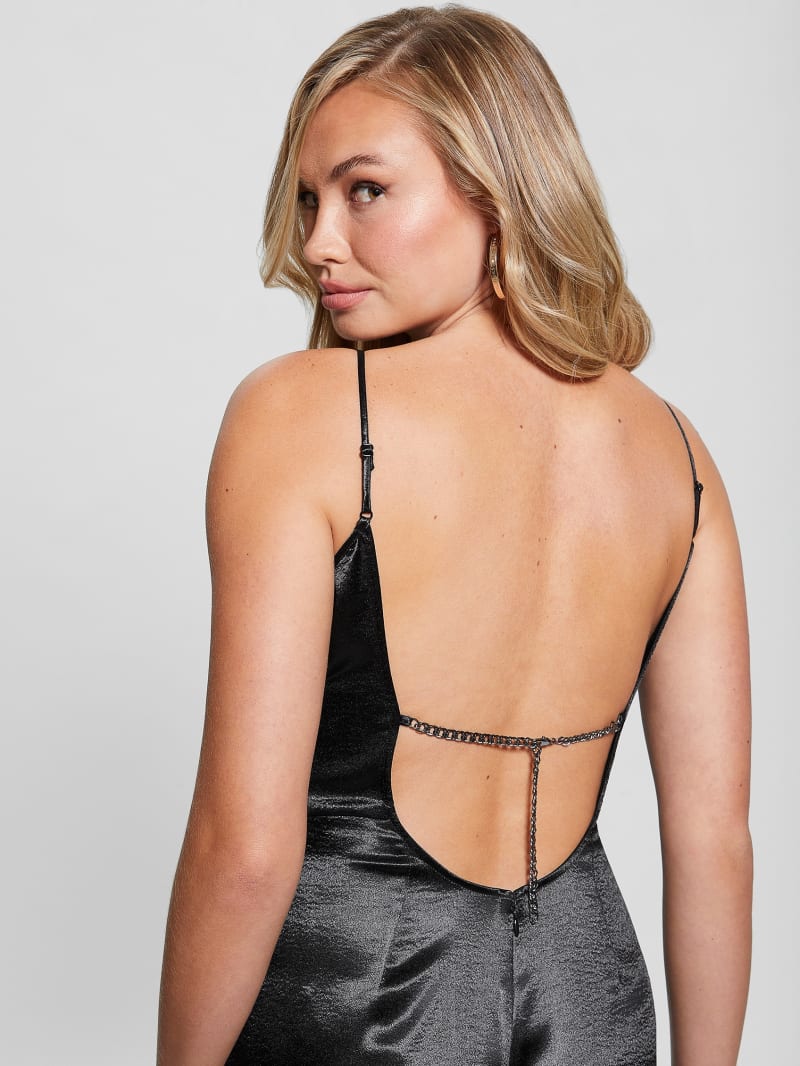 Guess Eco Jennie Satin Jumpsuit - Black Guess Eco Jennie Satin Jumpsuit - Black