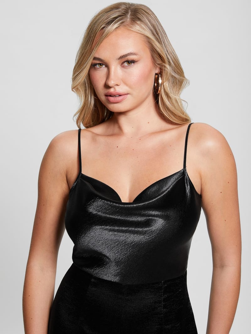 Guess Eco Jennie Satin Jumpsuit - Black Guess Eco Jennie Satin Jumpsuit - Black