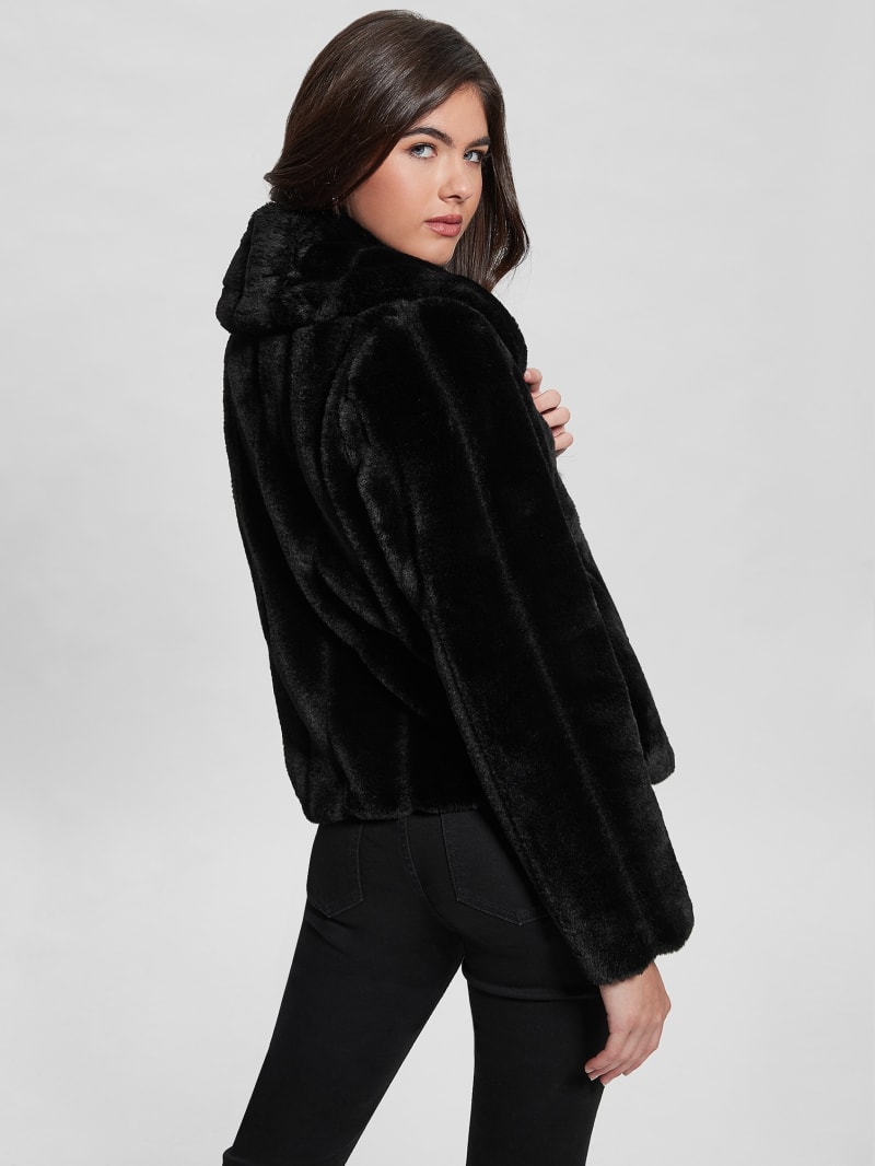 Guess Sophy Faux-Fur Jacket - Black Guess Sophy Faux-Fur Jacket - Black