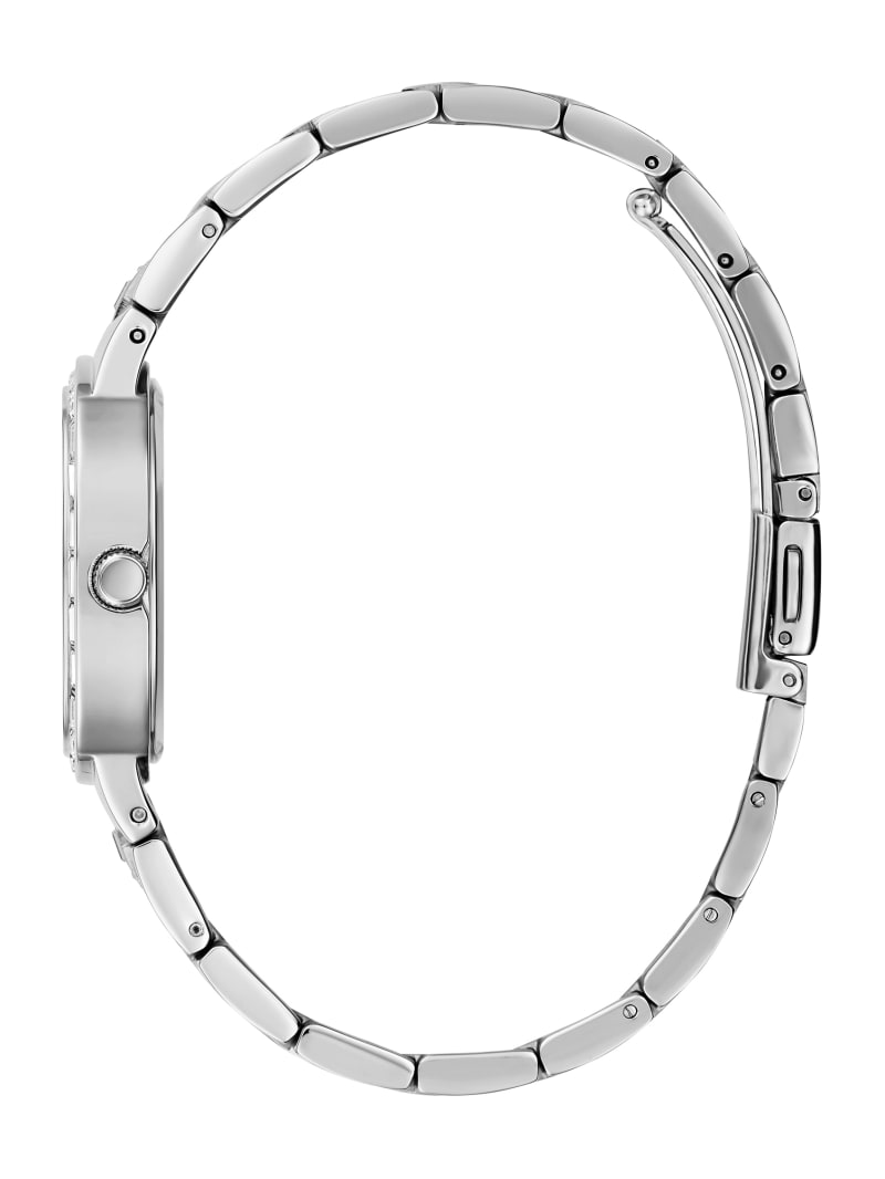 Guess Silver-Tone and Crystal Analog Watch - Silver Guess Silver-Tone and Crystal Analog Watch - Silver