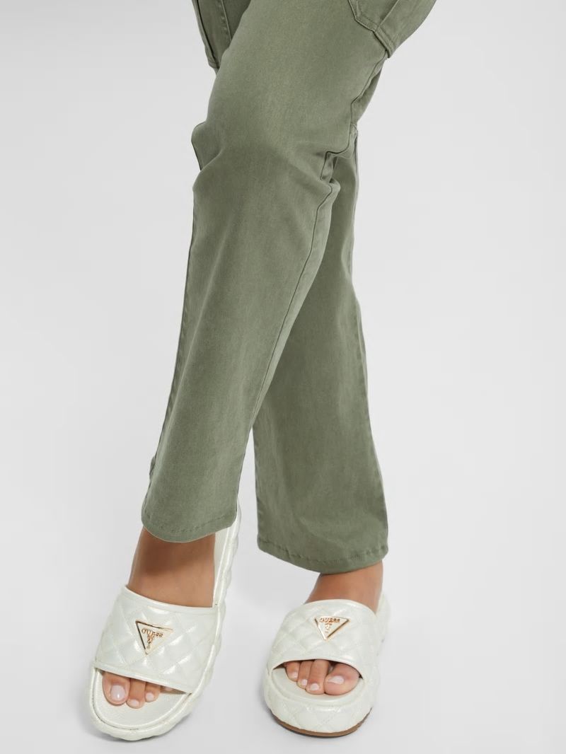 Guess Longo Quilted Flatform Slides - Ivory 150 Guess Longo Quilted Flatform Slides - Ivory 150