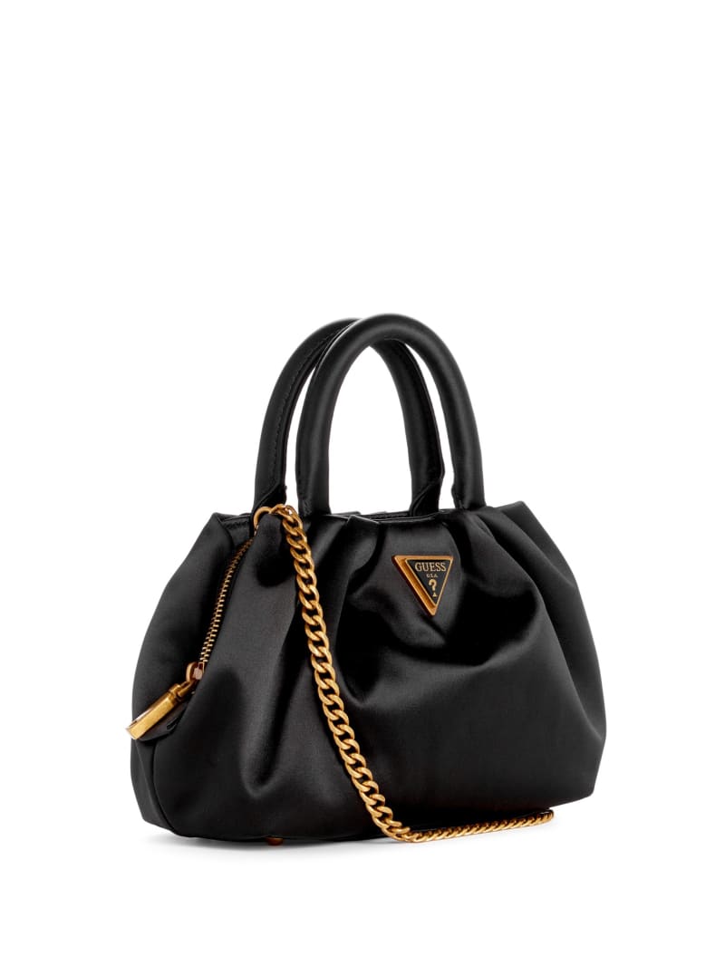 Guess Tori Satin Mini Frame Satchel - Black Guess Tori Satin Mini Frame Satchel - Black