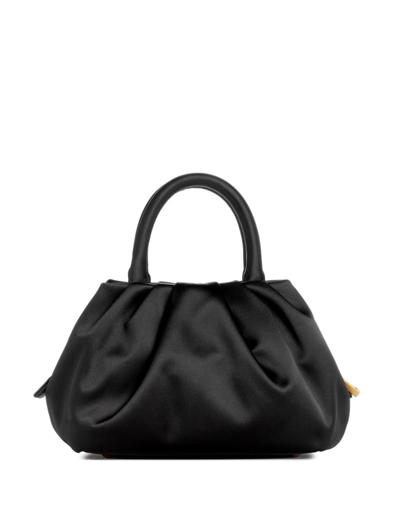 Guess Tori Satin Mini Frame Satchel - Black Guess Tori Satin Mini Frame Satchel - Black