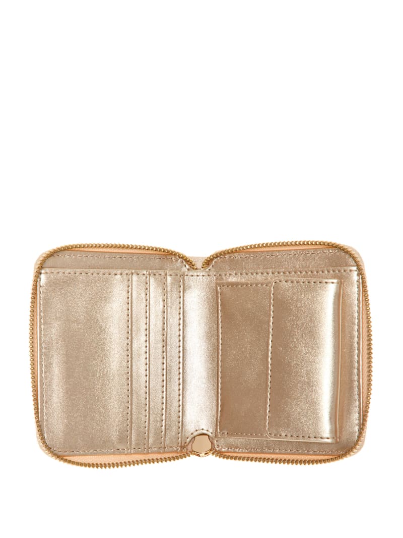 Guess James Croc Small Zip-Around Wallet - Bronze Guess James Croc Small Zip-Around Wallet - Bronze