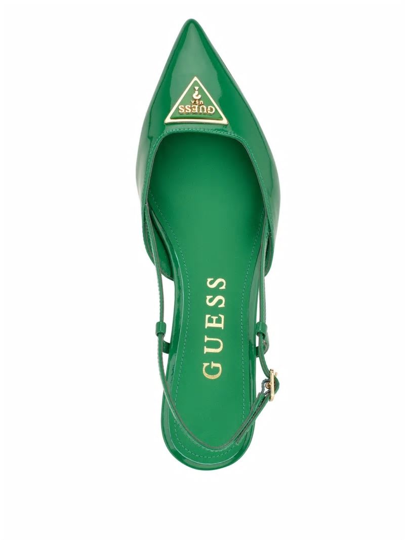 Guess Jesson Triangle Kitten Heels - Medium Green 310 Guess Jesson Triangle Kitten Heels - Medium Green 310
