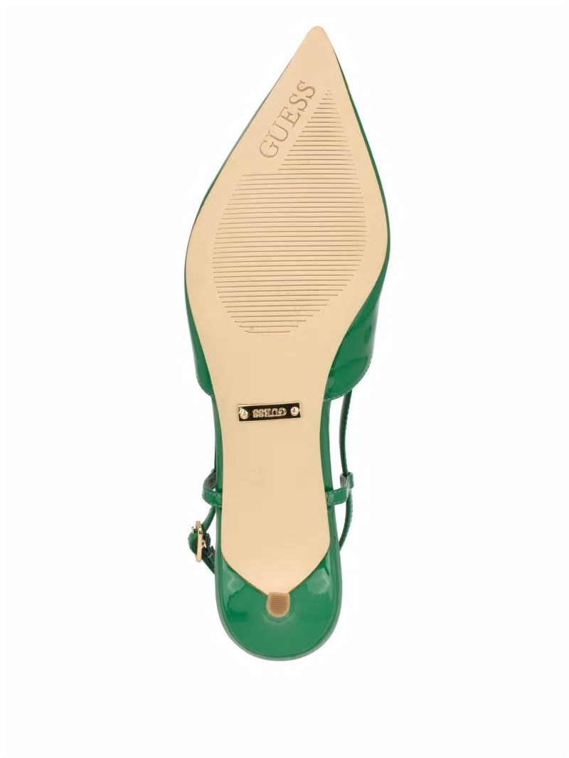 Guess Jesson Triangle Kitten Heels - Medium Green 310 Guess Jesson Triangle Kitten Heels - Medium Green 310