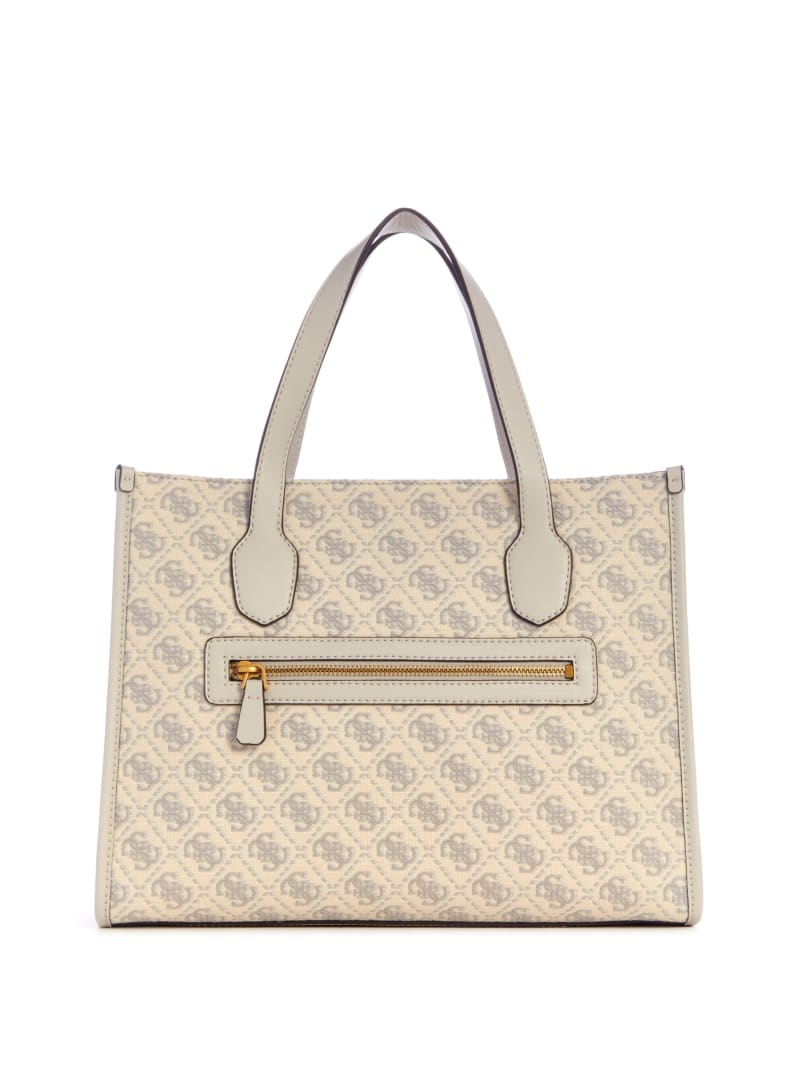 Guess Izzy Jacquard Logo Tote - Dove Logo Guess Izzy Jacquard Logo Tote - Dove Logo