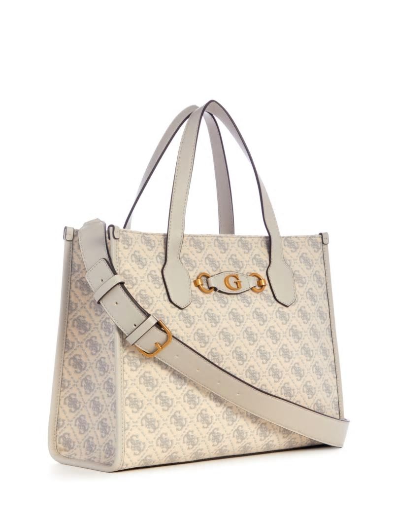 Guess Izzy Jacquard Logo Tote - Dove Logo Guess Izzy Jacquard Logo Tote - Dove Logo