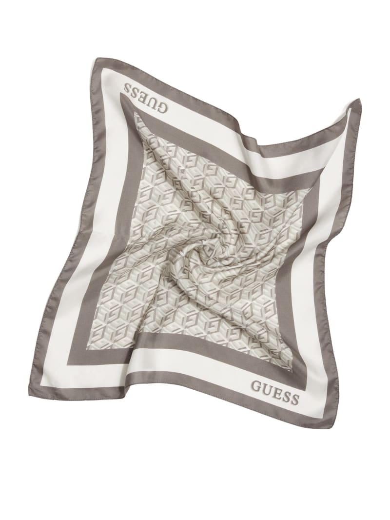 Guess G Cube Silk Scarf - Steel Guess G Cube Silk Scarf - Steel