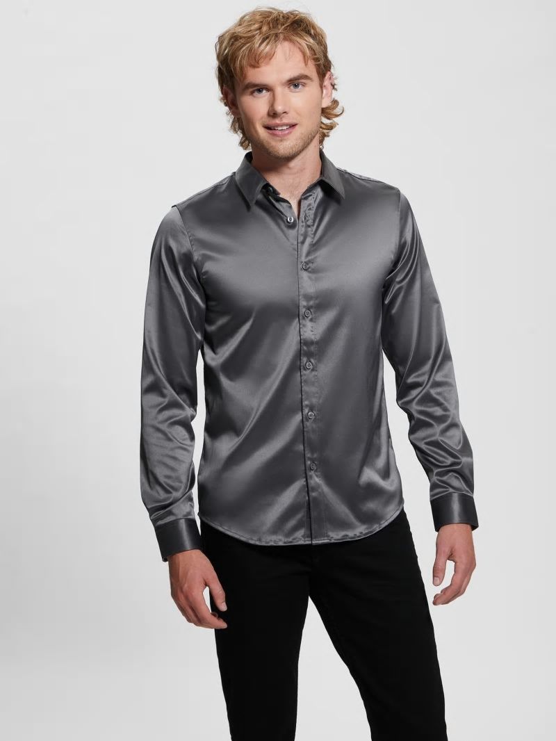 Guess Long-Sleeve Regal Shirt - Magnetic Multi Guess Long-Sleeve Regal Shirt - Magnetic Multi