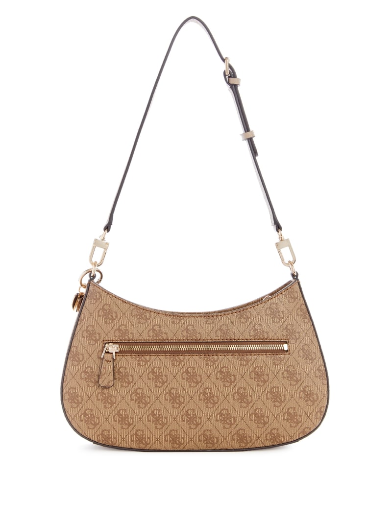 Guess Noelle Quattro G Shoulder Bag - Latte Logo Guess Noelle Quattro G Shoulder Bag - Latte Logo